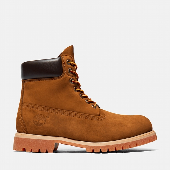 Timberland Premium Men's NIB 6in Waterproof Boot- Rust Nebuck Size 10.5 Medium - Picture 8 of 13
